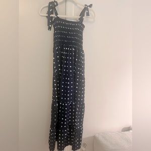 Navy shoulder tie maxi